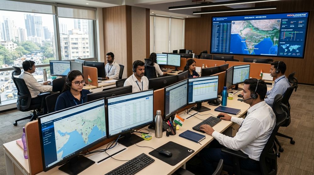 SRPM Cargo operations dispatch room coordinating fleet routes across India